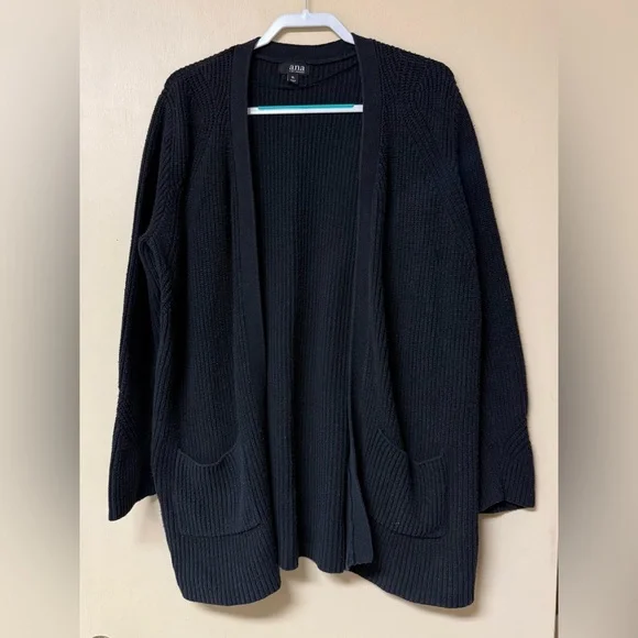 a.n.a - Women's Black Knit Cardigan - Picture 1 of 9
